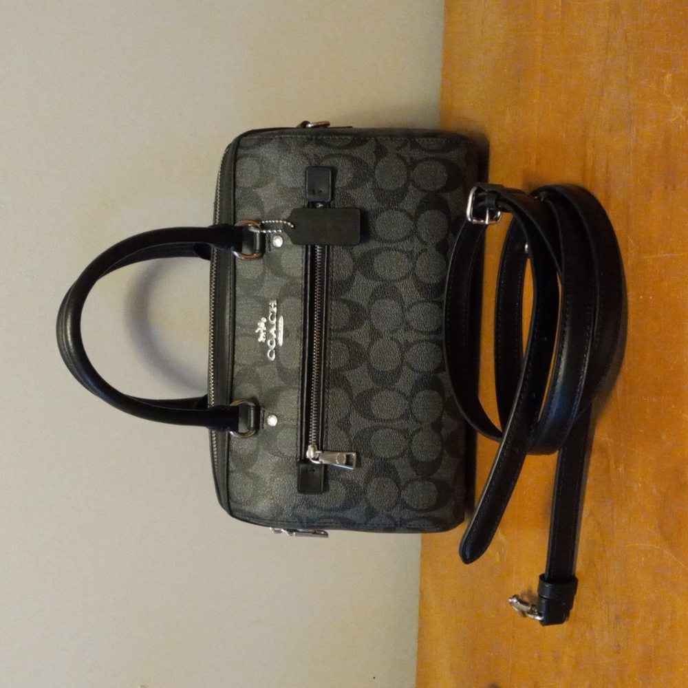 Coach Rowan Satchel Black/Graphite